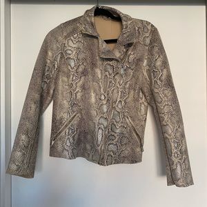 Faux leather snake print jacket from philosophy.